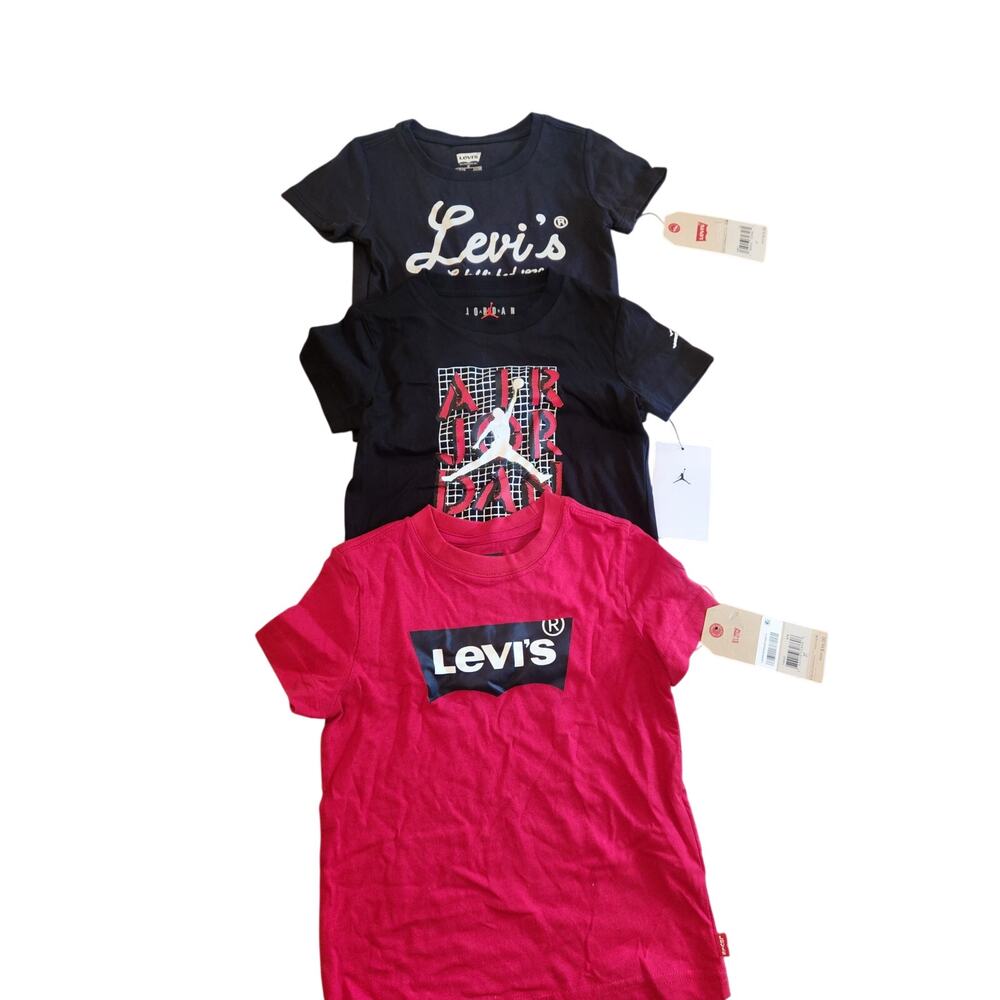 NWT Boy's 3 Piece T-Shirt Bundle Jordan Levi's 3T